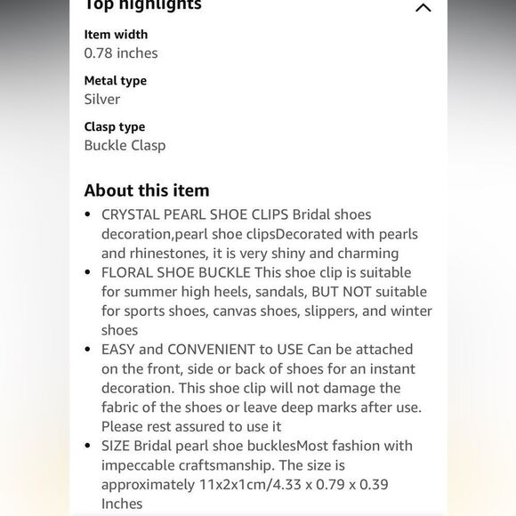 Wedding Bridal Shoe Clips - Picture 9 of 10